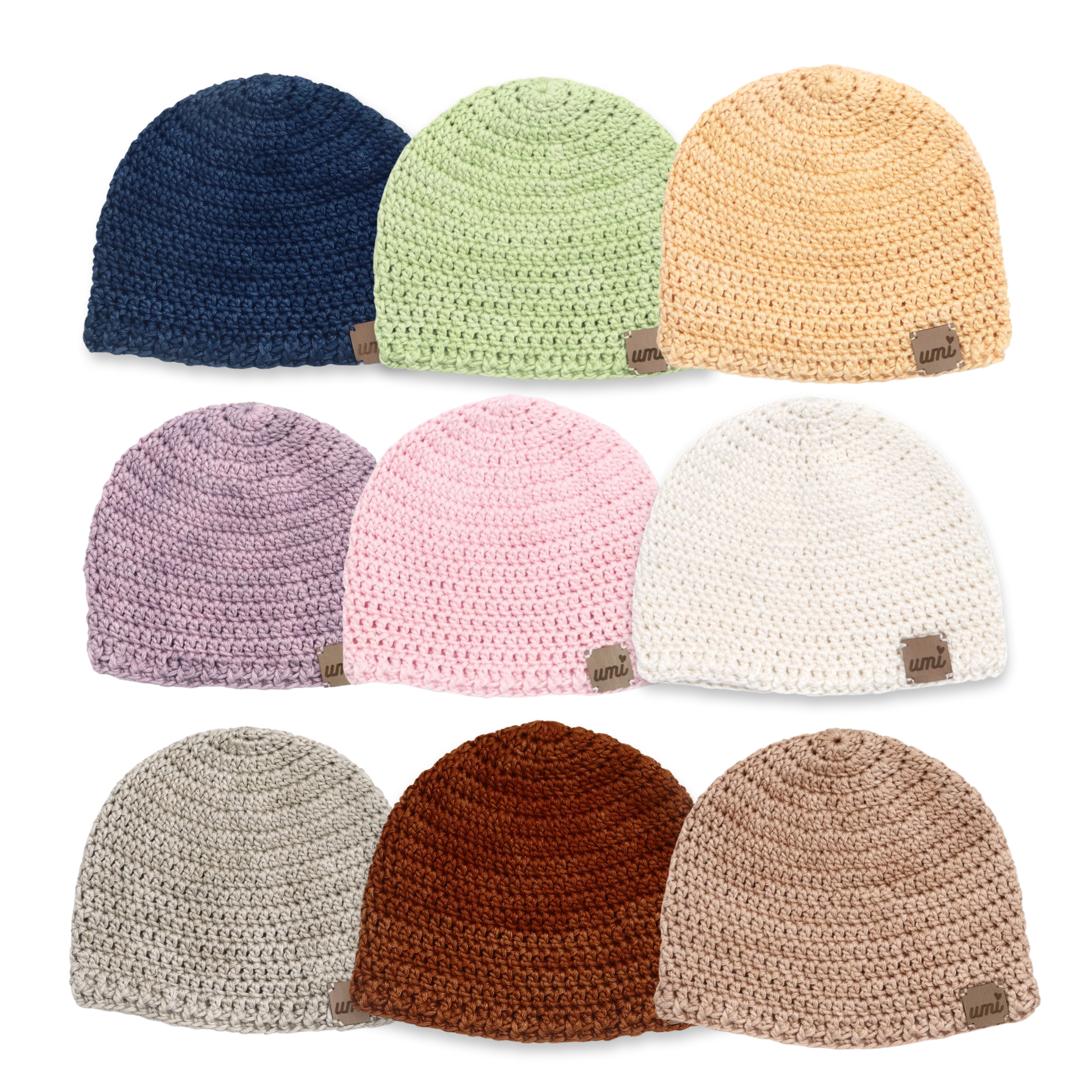Umi Knitted Beanies (0-3 Months) - Bubbadue
